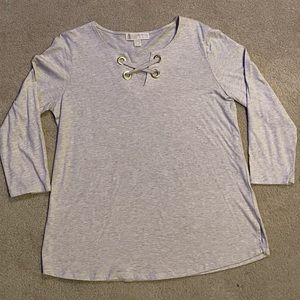 Michael Kors Tan Criss Cross Front Top Size Medium